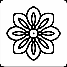 fleur ligne icône