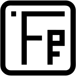 字母 F 线条 图标