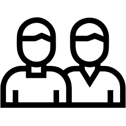 two people line icon