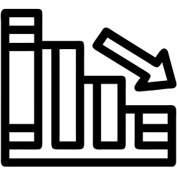 decline line icon