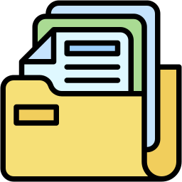 file folder lineal-color icon