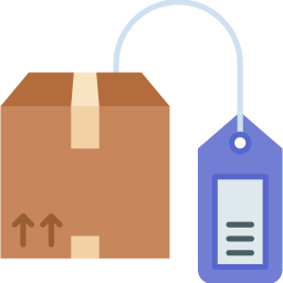 shipping label icon
