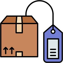 shipping label icon
