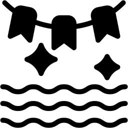 bunting filled icon