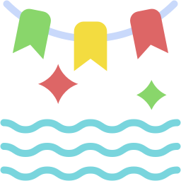 bunting flat icon