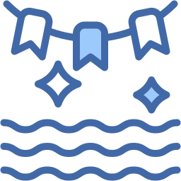 bunting two color icon