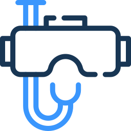 snorkeling two color icon
