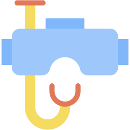 snorkeling flat icon