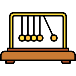 newton cradle lineal color icon
