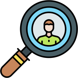 magnifying glass lineal color icon