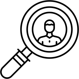 magnifying glass line icon
