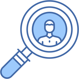 magnifying glass two color icon