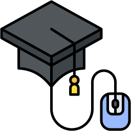 casquette de remise de diplôme couleur linéaire icône