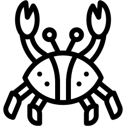 granchio linea icona