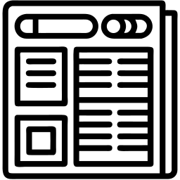 报纸 线条 图标