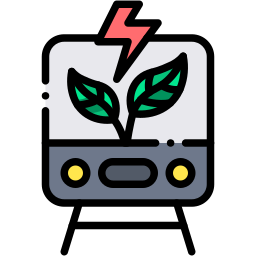 electric train lineal color icon