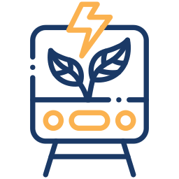 electric train two color icon