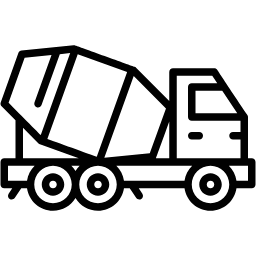 cement mixer line icon