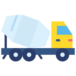 cement mixer flat icon