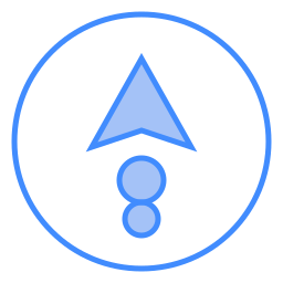 Pfeil nach oben zwei farben Icon