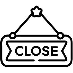 closed sign line icon