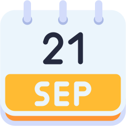 september flat icon