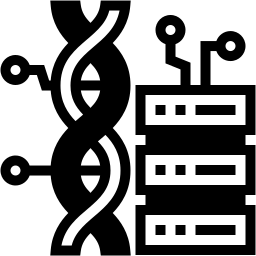 DNA 分析 双色调 图标