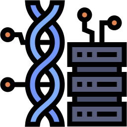 dna analysis lineal color icon