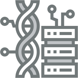 dna analysis two color icon