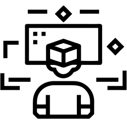 virtual reality line icon