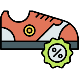 sneaker sale lineal color icon