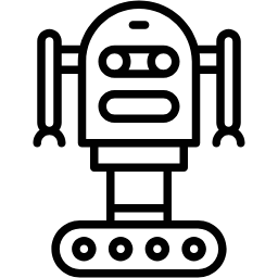 robot line icon