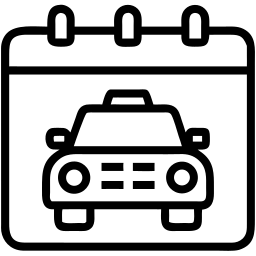 taxi schedule line icon