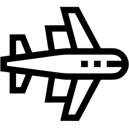avión línea icono