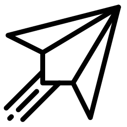 paper airplane line icon