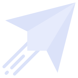 avião de papel plano ícone