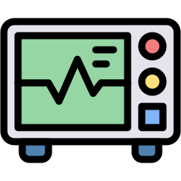 ecg monitor lineal color icon