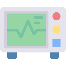 ecg monitor flat icon