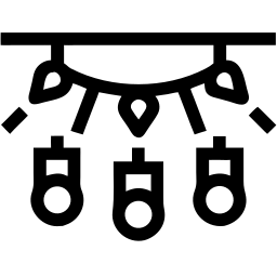 diwali lights line icon