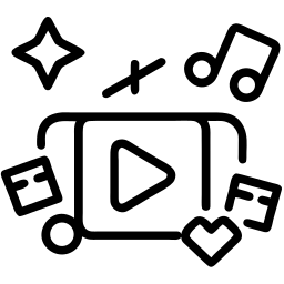 媒体播放器 线条 图标