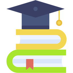 graduation cap flat icon