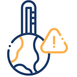 global warming two color icon