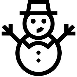 snowman line icon