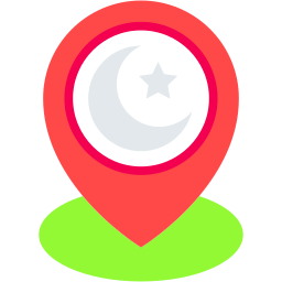 localização do ramadã flat ícone