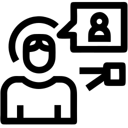 persona línea icono