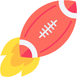 football rocket flat icon