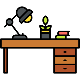 desk lineal color icon