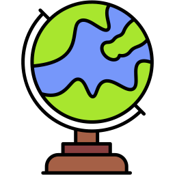 globe lineal color icon
