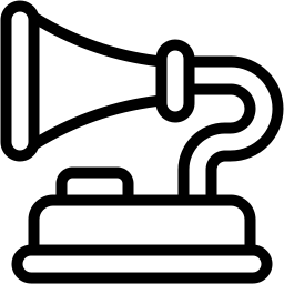 phonograph line icon