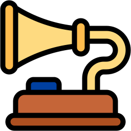 phonograph lineal color icon